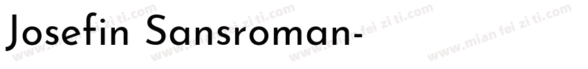 Josefin Sansroman字体转换
